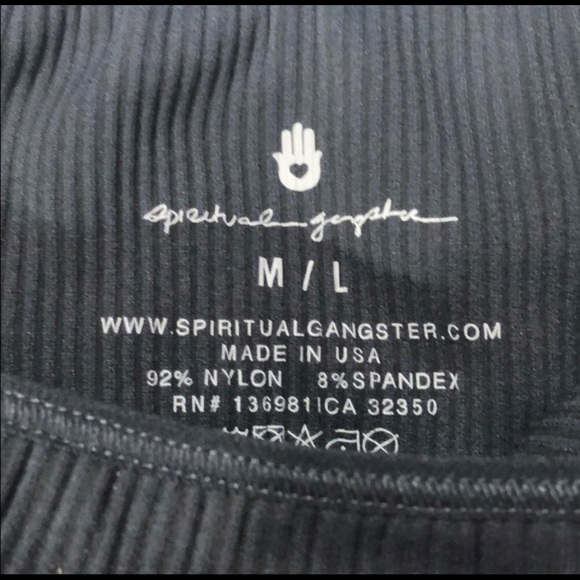 NWT Spiritual Gangster Ribbed Straight Brami - Picture 3 of 7